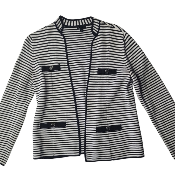 Talbots Knit Striped Blazer Size Small - Picture 1 of 4
